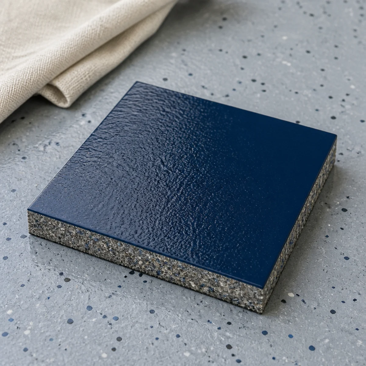 Solid-color polyaspartic coating in a Houston garage